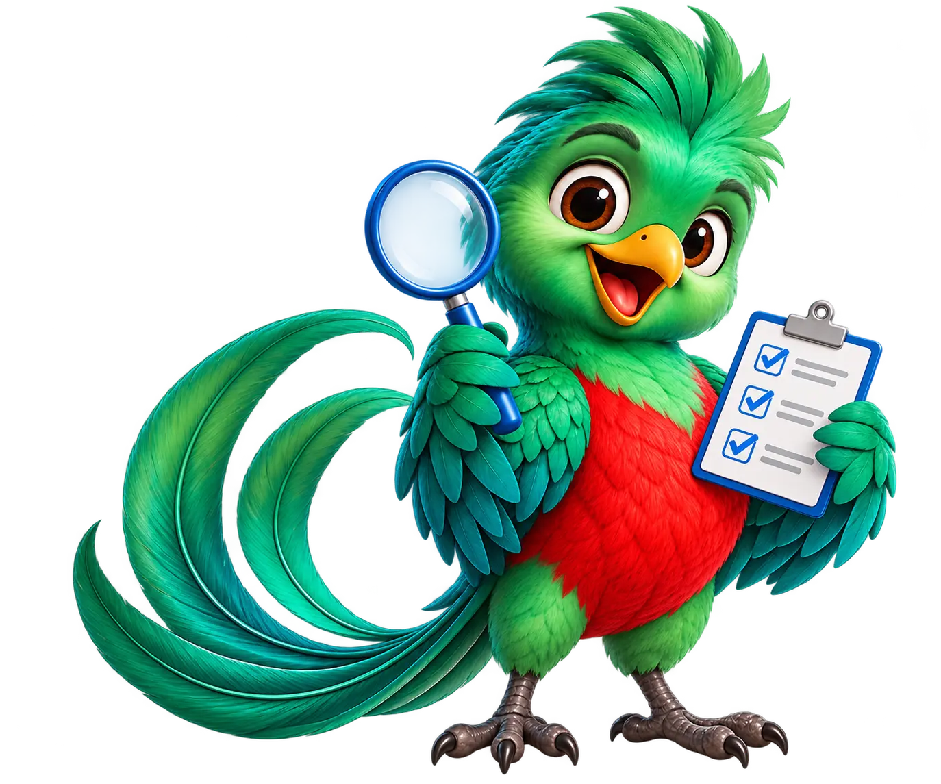Quetzal con información importante